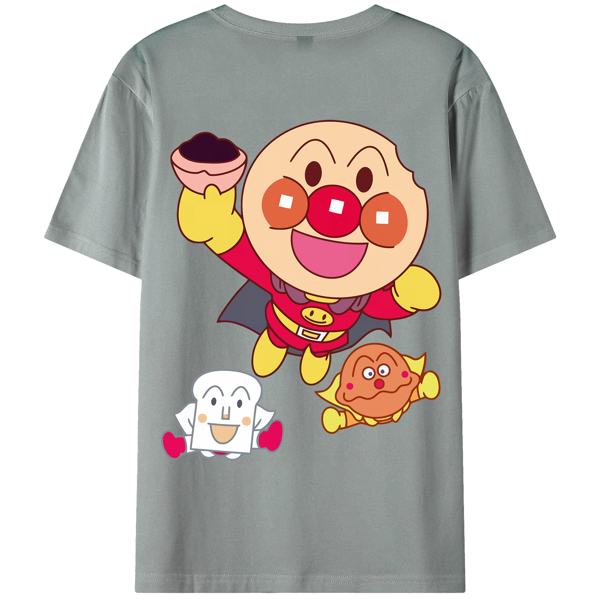（画像用） アンパンマン Anpanman 綿100％ メンズ半袖Tシャツ（バックプリント） 通気性